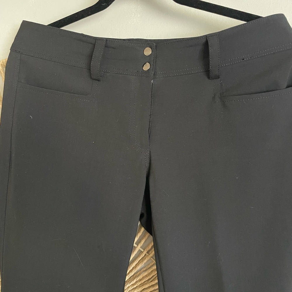Worth Y2K Womens Mid-rise Black Pants stretch wool blend, Size 6